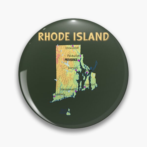 Item preview, Rhode Island State Map - Ocean State Travel & Topography Art designed and sold by mashmosh.