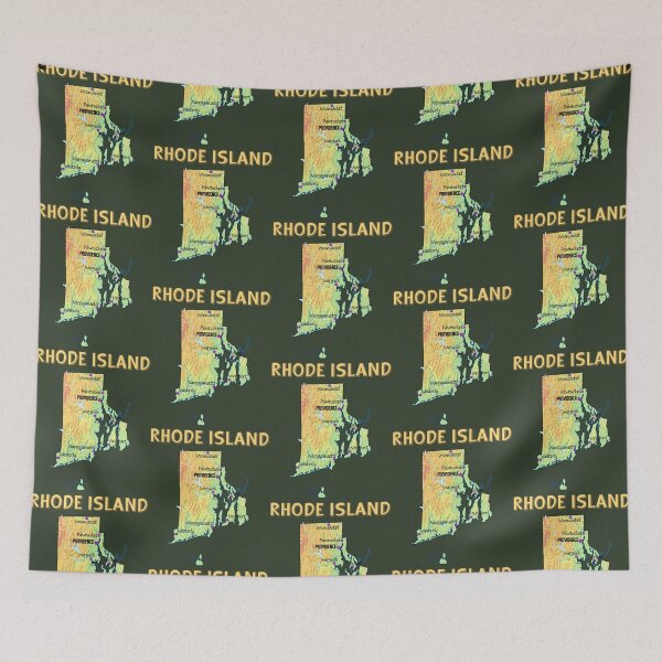Item preview, Rhode Island State Map - Ocean State Travel & Topography Art designed and sold by mashmosh.