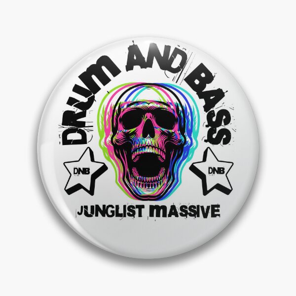 Item preview, DRUM AND BASS  - Colorful Skull Scream (Black) designed and sold by Discothreadz.