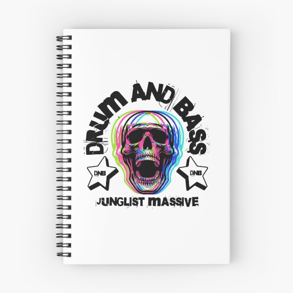 Item preview, DRUM AND BASS  - Colorful Skull Scream (Black) designed and sold by Discothreadz.