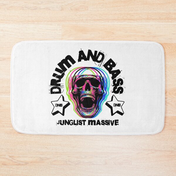 Item preview, DRUM AND BASS  - Colorful Skull Scream (Black) designed and sold by Discothreadz.