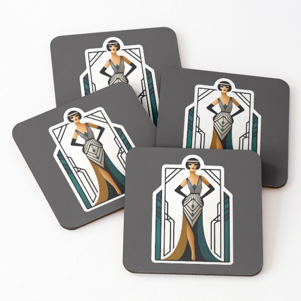 Item preview, Art Deco Flapper Pinup Roaring Twenties Glamour Print designed and sold by PinUpPizzazz.