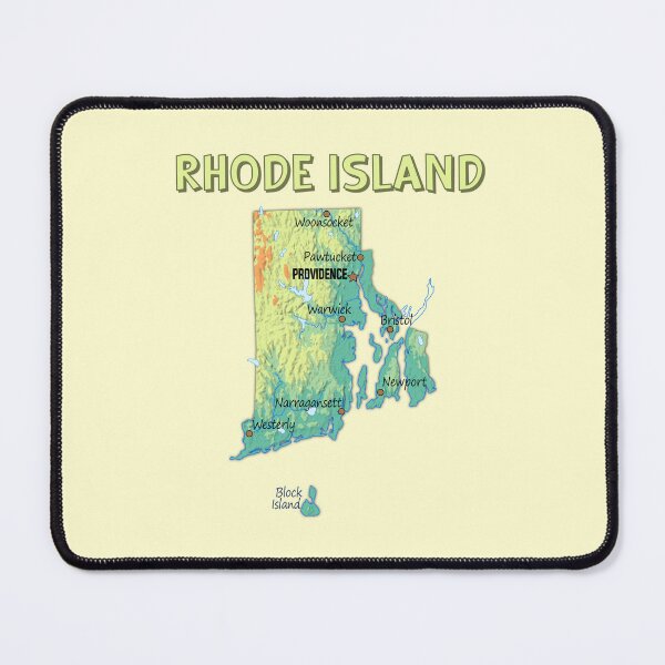 Item preview, Rhode Island State Map - Vintage Topographic Style designed and sold by mashmosh.