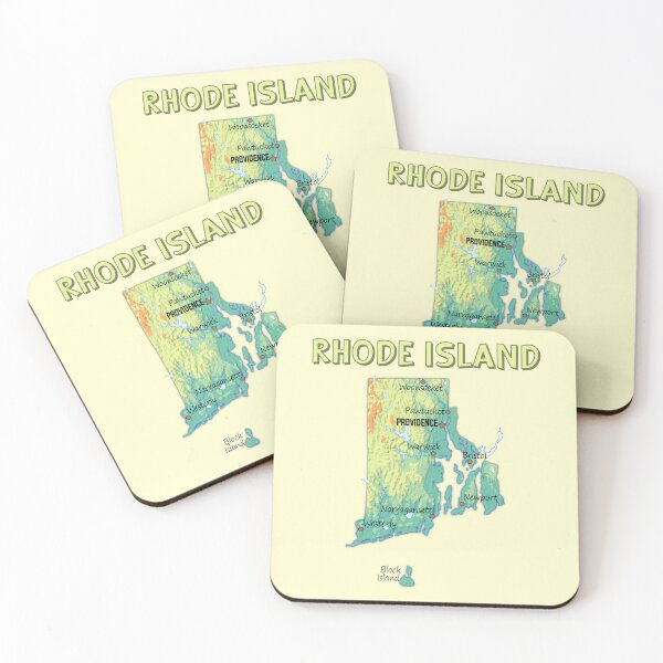 Item preview, Rhode Island State Map - Vintage Topographic Style designed and sold by mashmosh.