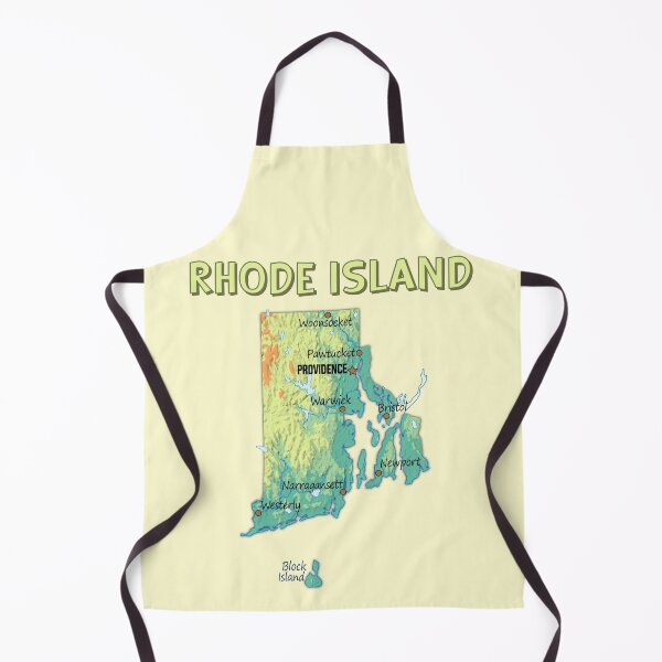 Item preview, Rhode Island State Map - Vintage Topographic Style designed and sold by mashmosh.