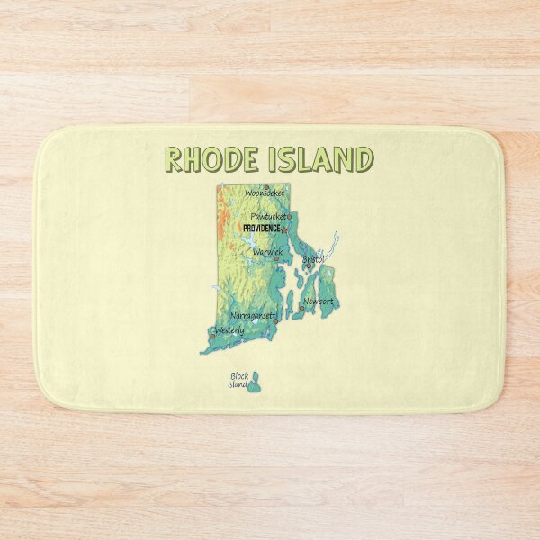 Item preview, Rhode Island State Map - Vintage Topographic Style designed and sold by mashmosh.