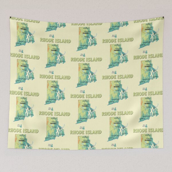 Item preview, Rhode Island State Map - Vintage Topographic Style designed and sold by mashmosh.