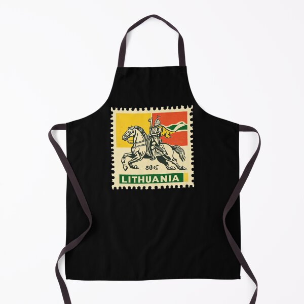 Item preview, Vintage Lithuania Postage Stamp Art - Vytis Knight & Flag designed and sold by tiigerdad.