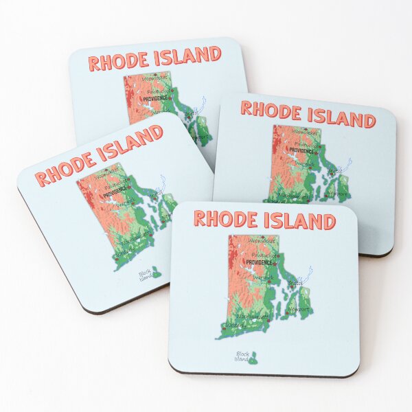 Item preview, Rhode Island State Topographic Map Art designed and sold by mashmosh.