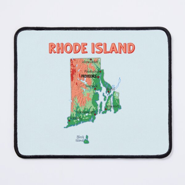 Item preview, Rhode Island State Topographic Map Art designed and sold by mashmosh.