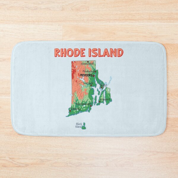 Item preview, Rhode Island State Topographic Map Art designed and sold by mashmosh.