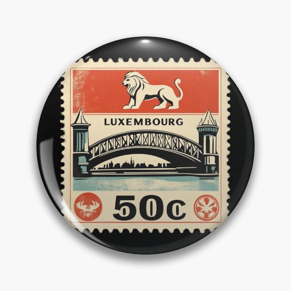 Item preview, Vintage Luxembourg Postage Stamp Art - Adolphe Bridge & Lion designed and sold by tiigerdad.