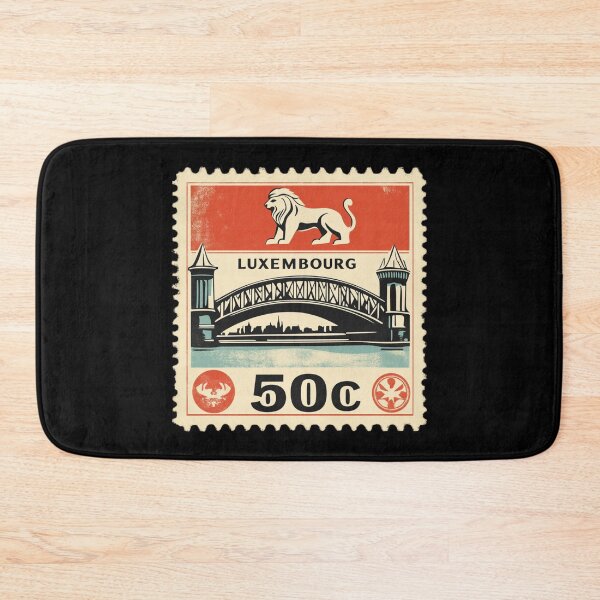 Item preview, Vintage Luxembourg Postage Stamp Art - Adolphe Bridge & Lion designed and sold by tiigerdad.