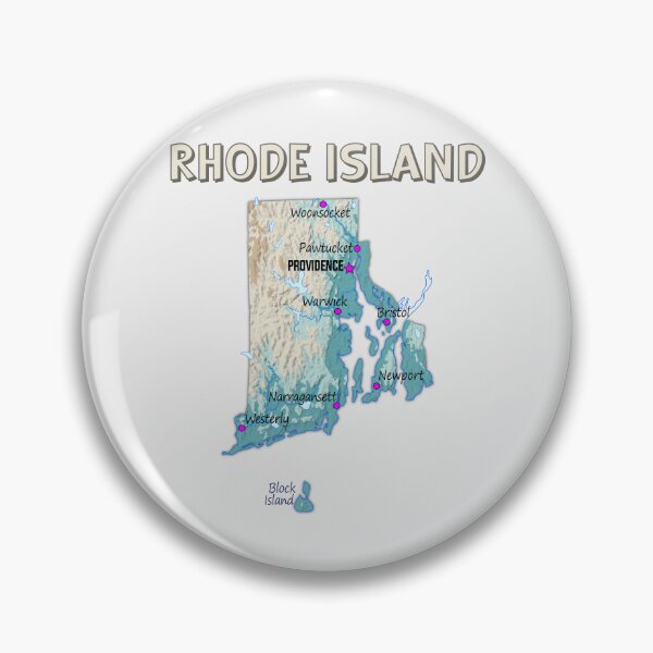 Item preview, Vintage Style Rhode Island Terrain Map designed and sold by mashmosh.