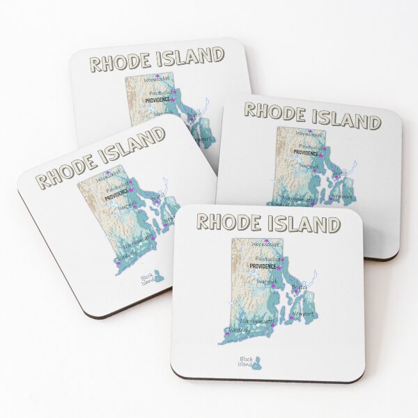 Item preview, Vintage Style Rhode Island Terrain Map designed and sold by mashmosh.
