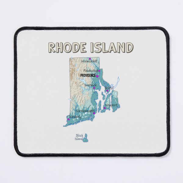 Item preview, Vintage Style Rhode Island Terrain Map designed and sold by mashmosh.