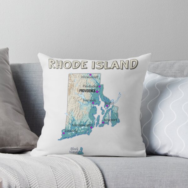 Item preview, Vintage Style Rhode Island Terrain Map designed and sold by mashmosh.