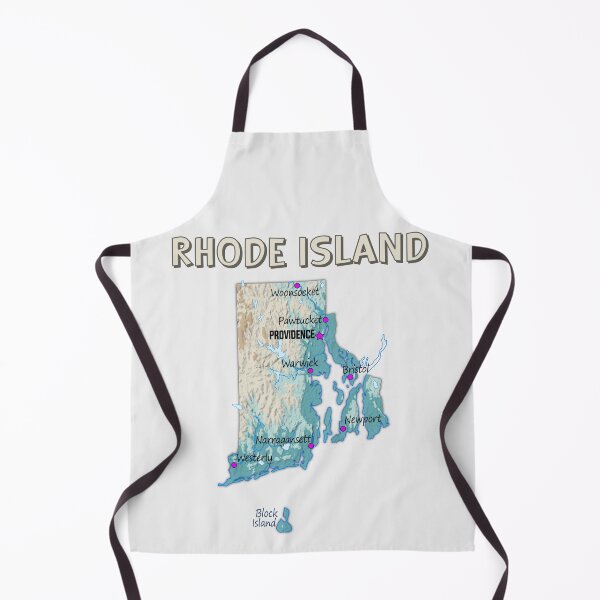Item preview, Vintage Style Rhode Island Terrain Map designed and sold by mashmosh.