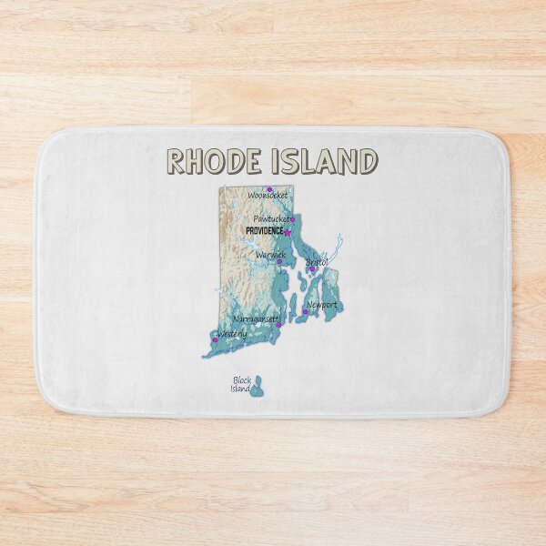 Item preview, Vintage Style Rhode Island Terrain Map designed and sold by mashmosh.