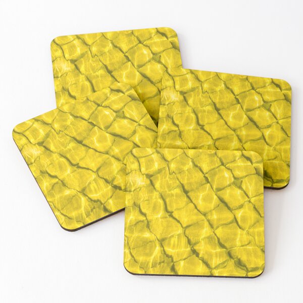 Item preview, Harmonious Golden Yellow Water Ripples Over Diagonal Cobblestones designed and sold by Georgia Mizuleva.