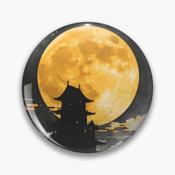 Item preview, Moonlit Gothic Citadel Castle Sumi-e Ukiyo-e Watersplash ink Art designed and sold by blacksealstudio.