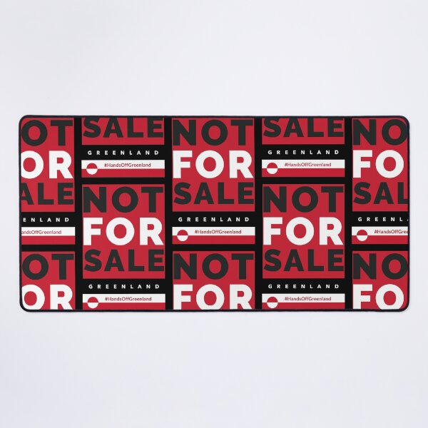 Item preview, Greenland Not For Sale Hands Off Greenland Flag Red White Black designed and sold by GraTEEtude.