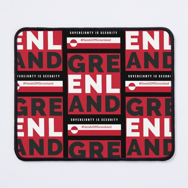 Item preview, Greenland Not For Sale Hands Off Greenland Flag Red White Black  designed and sold by GraTEEtude.
