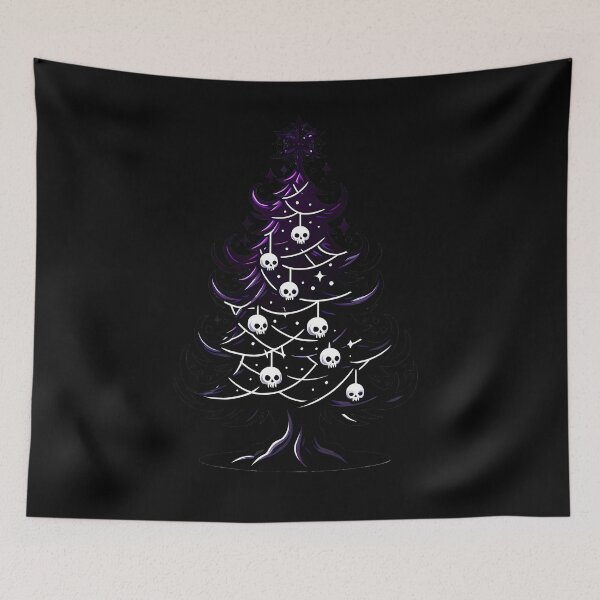 Item preview, Gothic Christmas Tree Made of Skulls Dark Holiday Art designed and sold by bunlkrpnhdi84.