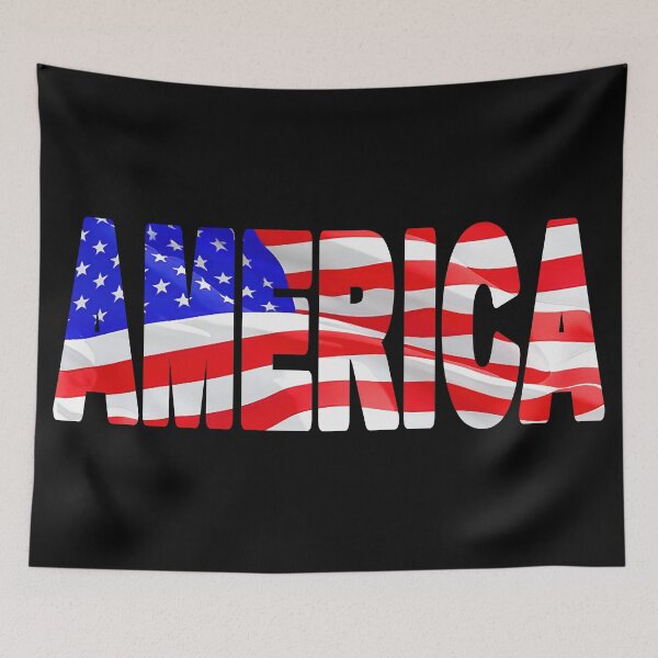Item preview, AMERICA - Stars and Stripes Sticker Tee Shirt T-Shirt Souvenir designed and sold by Adam Gormley.