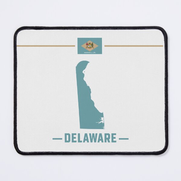 Item preview, Delaware State Pride - Minimalist Map and Flag Silhouette designed and sold by mashmosh.