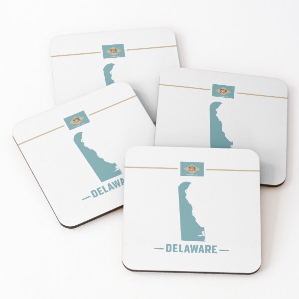 Item preview, Delaware State Pride - Minimalist Map and Flag Silhouette designed and sold by mashmosh.