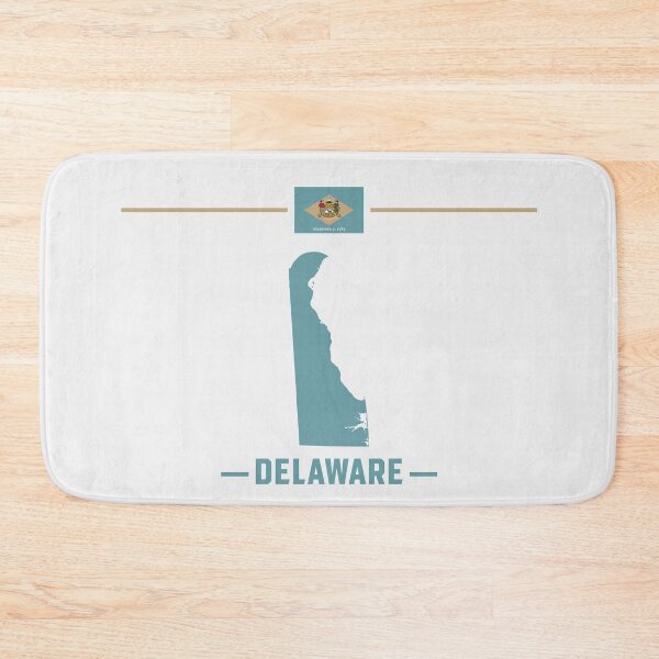 Item preview, Delaware State Pride - Minimalist Map and Flag Silhouette designed and sold by mashmosh.