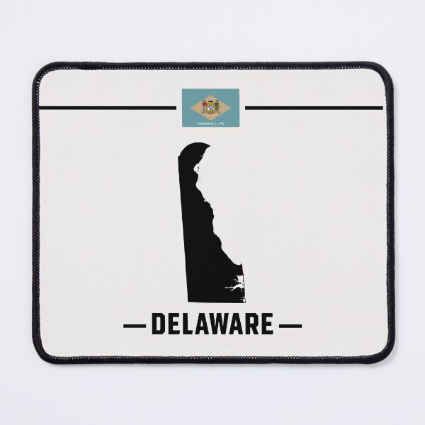 Item preview, Delaware State Pride, Minimalist Map & Flag Silhouette designed and sold by mashmosh.