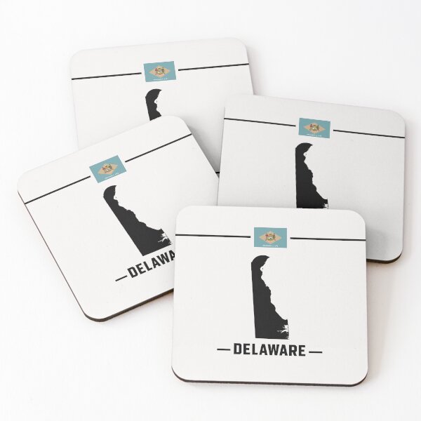 Item preview, Delaware State Pride, Minimalist Map & Flag Silhouette designed and sold by mashmosh.