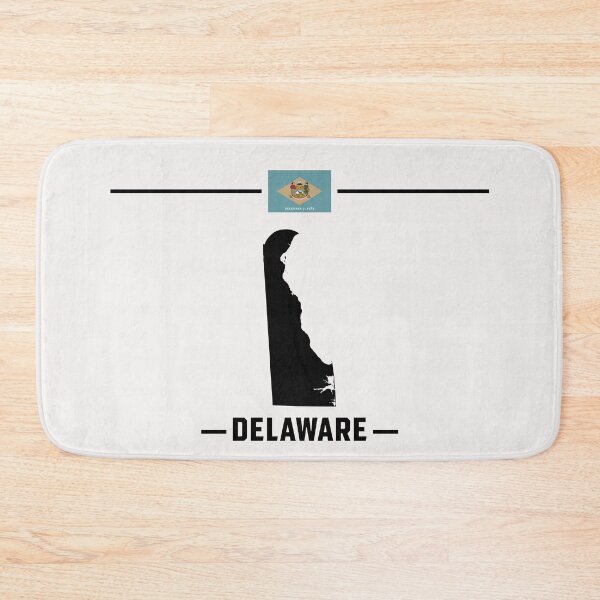 Item preview, Delaware State Pride, Minimalist Map & Flag Silhouette designed and sold by mashmosh.