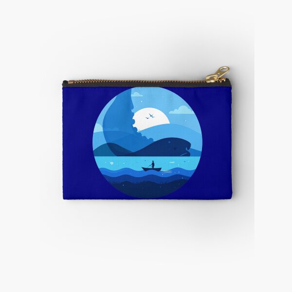 Item preview, Surreal Whale Wave Ocean Art – Rowboat Under Moonlight designed and sold by JonelCrafts.