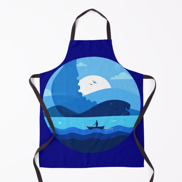 Item preview, Surreal Whale Wave Ocean Art – Rowboat Under Moonlight designed and sold by JonelCrafts.