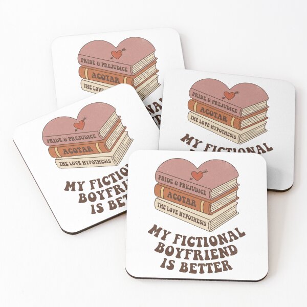 Item preview, Book Lover Valentine | Retro Vintage Book Stack Heart | My Fictional Boyfriend is Better designed and sold by ExpertSayeed.