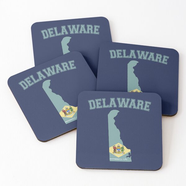 Item preview, Delaware State Pride - Vintage Varsity Map & Flag Design designed and sold by mashmosh.