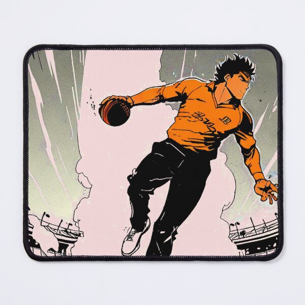 Item preview, Anime Style Cricket Fast Bowler - Dynamic Manga Sports Action Orange designed and sold by ShadowsInk.