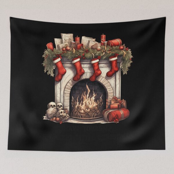 Item preview, Have Yourself a Creepy Little Christmas Haunted Fireplace designed and sold by pxxfsewmfd48.