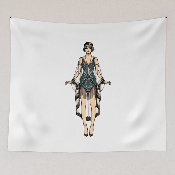 Item preview, Art Deco Flapper Pinup Roaring Twenties Glamour Print designed and sold by PinUpPizzazz.