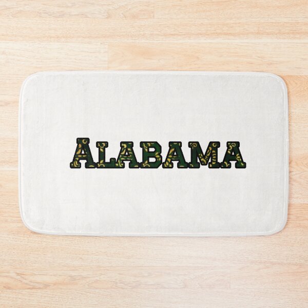 Item preview, Alabama Pride Typography | Forest Green & Gold Abstract Design designed and sold by Long Family Gifts.