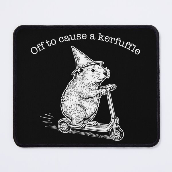 Item preview, Off To Cause A Kerfuffle Funny Rabbit Scooter Illustration designed and sold by Serene woods.
