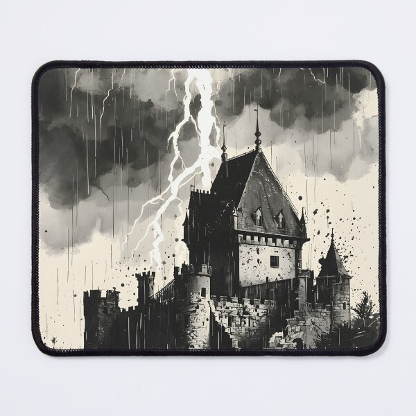 Item preview, Eternal Ink Castle Sumi-e Ukiyo-e Watersplash ink Art designed and sold by blacksealstudio.