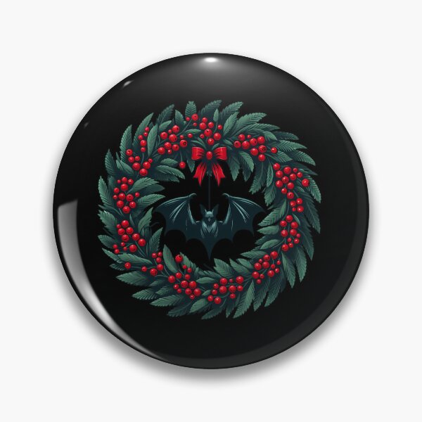 Item preview, Bat Christmas Wreath Gothic Holiday Decor designed and sold by pxxfsewmfd48.