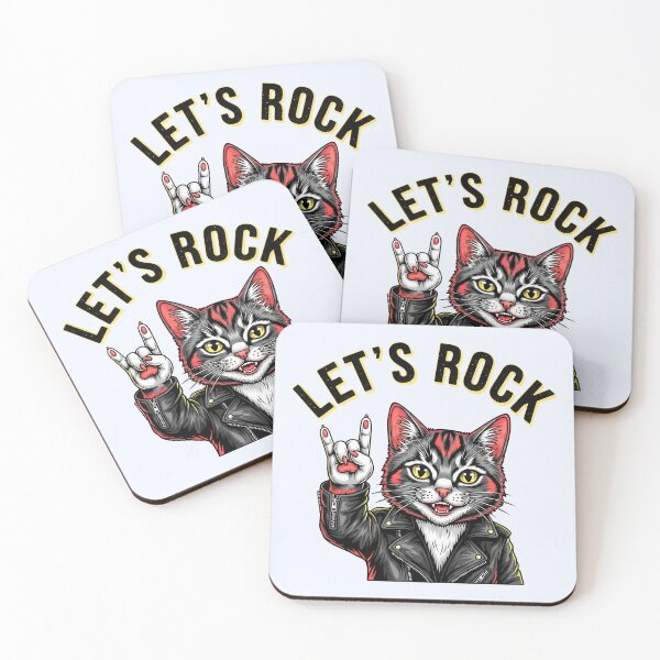 Item preview, Let’s Rock Cat Illustration designed and sold by nuel-art.