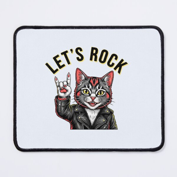 Item preview, Let’s Rock Cat Illustration designed and sold by nuel-art.
