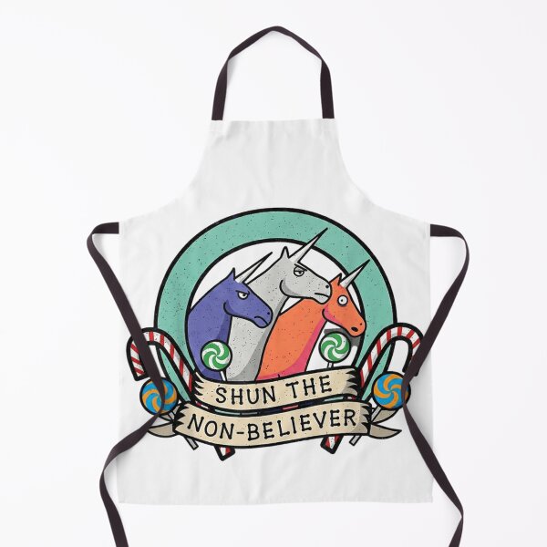 Item preview, Shun The Non Believer Funny Unicorn Cult Parody Art designed and sold by Serene woods.