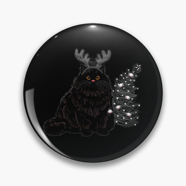 Item preview, Meowy Gothmas Black Cat With Antlers Dark Holiday designed and sold by pxxfsewmfd48.